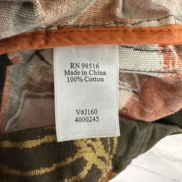 Coldwater Creek Green & Orange Zip Up Jacket, Size 14, Pre-Owned - Picture 6 of 7